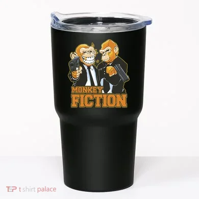 Monkey Fiction Funny Tumbler