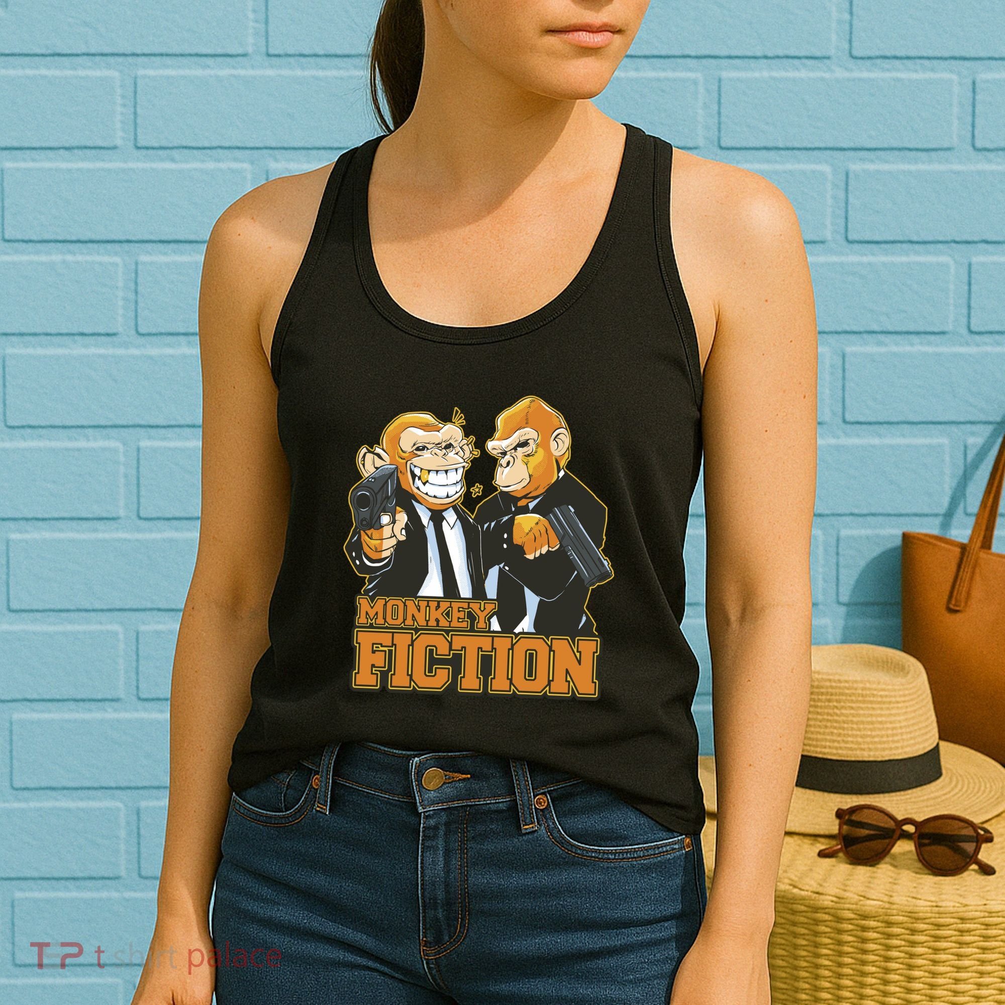Monkey Fiction Funny Women's Tank Top
