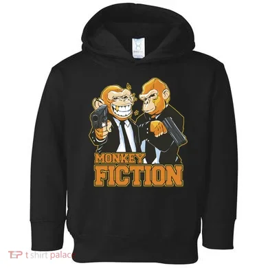 Monkey Fiction Funny Toddler Hoodie