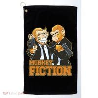 Monkey Fiction Funny Golf Towel thumb 0