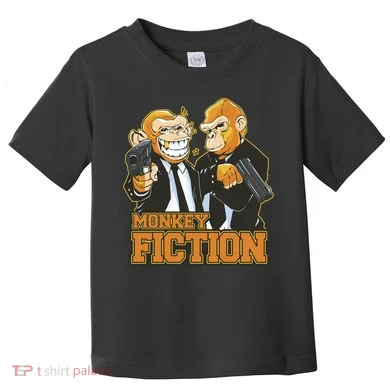 Monkey Fiction Funny Toddler T-Shirt