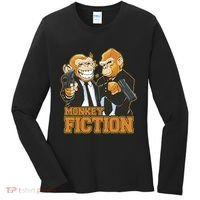 Monkey Fiction Funny Women's Long Sleeve Shirt thumb 0