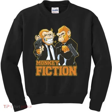Monkey Fiction Funny Kids Sweatshirt