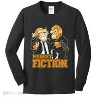 Monkey Fiction Funny Kids Long Sleeve Shirt thumb 0