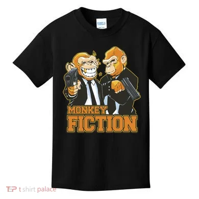 Monkey Fiction Funny Kids T-Shirt