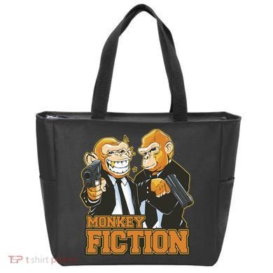 Monkey Fiction Funny Tote Bag
