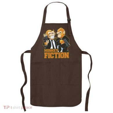 Monkey Fiction Funny Apron