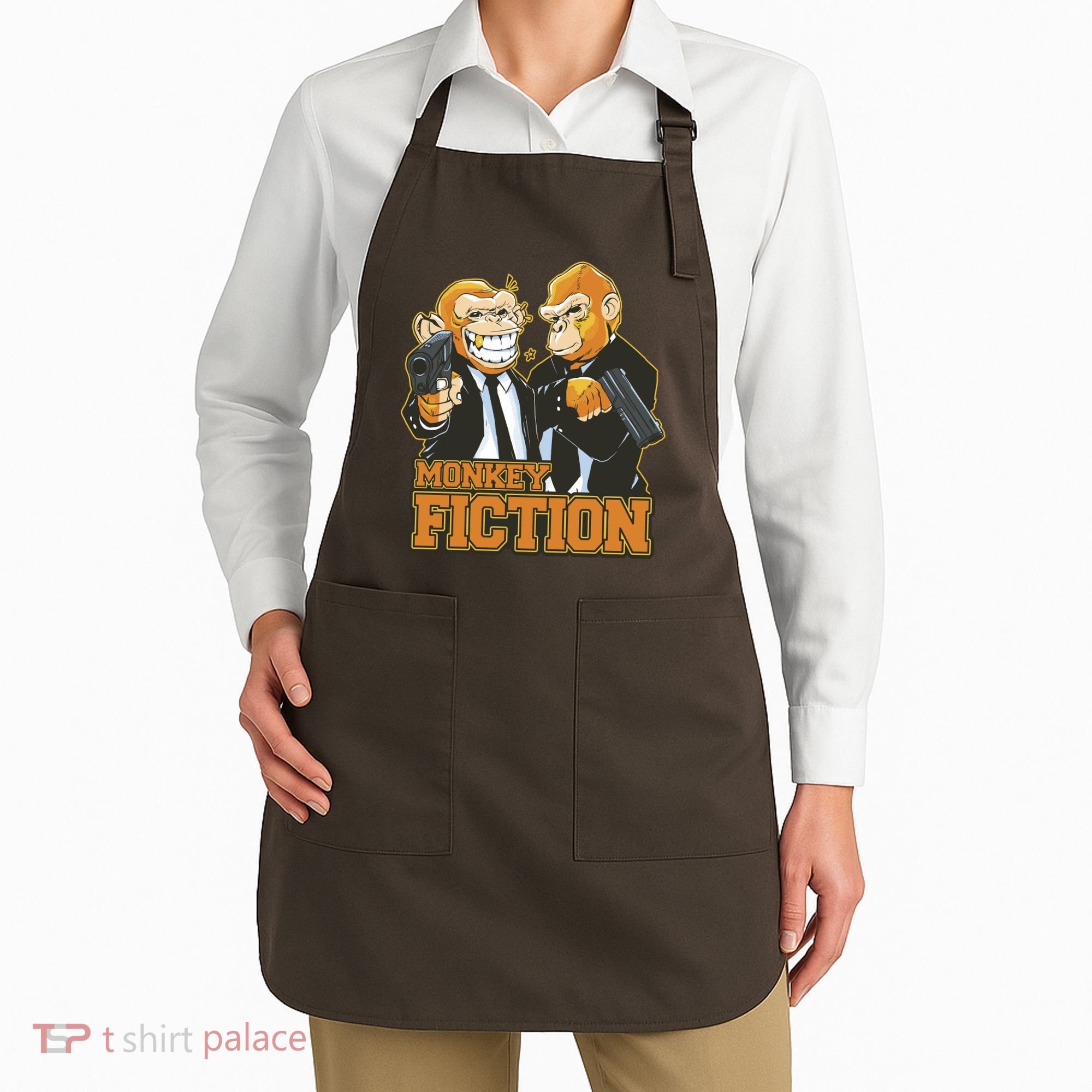 Monkey Fiction Funny Apron