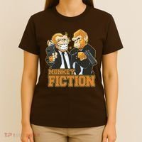 Monkey Fiction Funny T-Shirt thumb 4