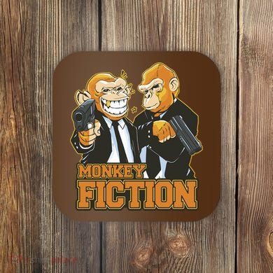 Monkey Fiction Funny Coaster