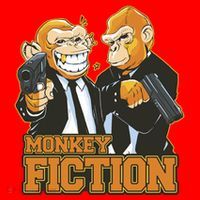 Monkey Fiction Funny Santa Hat thumb 1