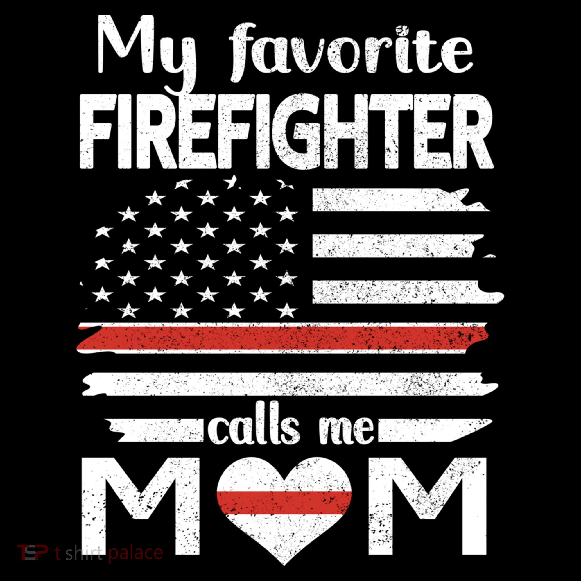 My Favorite Firefighter Calls Me Mom Thin Red Line Fire Mom Cool Gift Women's Hoodie