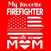 My Favorite Firefighter Calls Me Mom Thin Red Line Fire Mom Cool Gift Santa Hat thumb 1