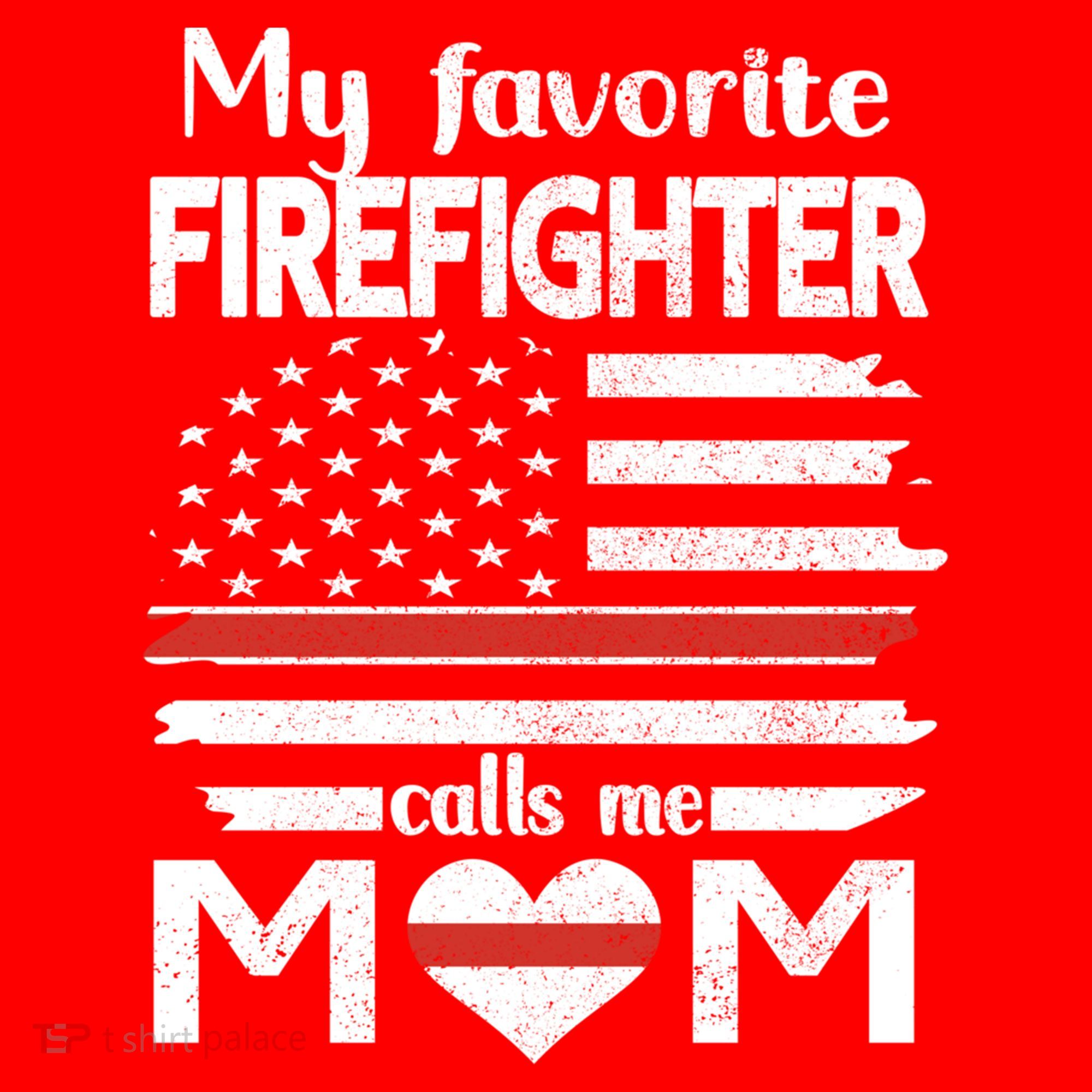 My Favorite Firefighter Calls Me Mom Thin Red Line Fire Mom Cool Gift Santa Hat
