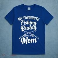 My Favourite Fishing Buddy Calls Me Mom Fishing Gift T-Shirt thumb 5