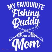 My Favourite Fishing Buddy Calls Me Mom Fishing Gift T-Shirt thumb 7