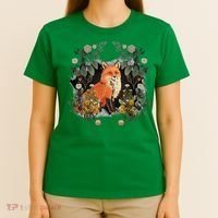 Mystical Fox Fairy Tale Forest Animals Forest Dwellers Nature Children T-Shirt thumb 4