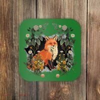 Mystical Fox Fairy Tale Forest Animals Forest Dwellers Nature Children Coaster thumb 0