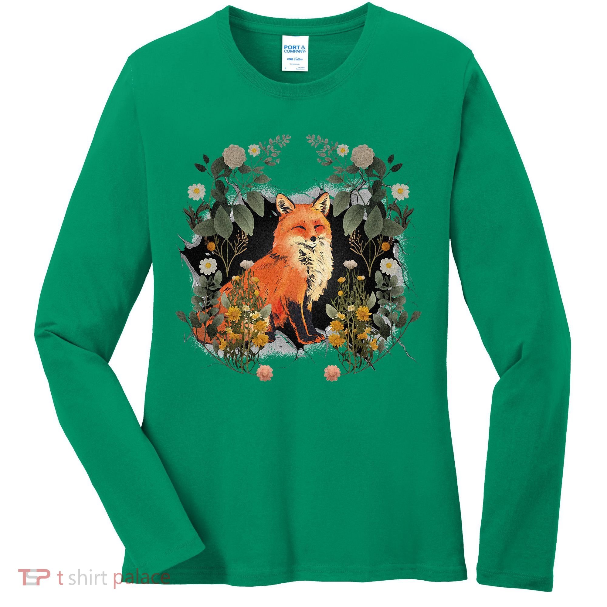 Mystical Fox Fairy Tale Forest Animals Forest Dwellers Nature Children Women's Long Sleeve Shirt