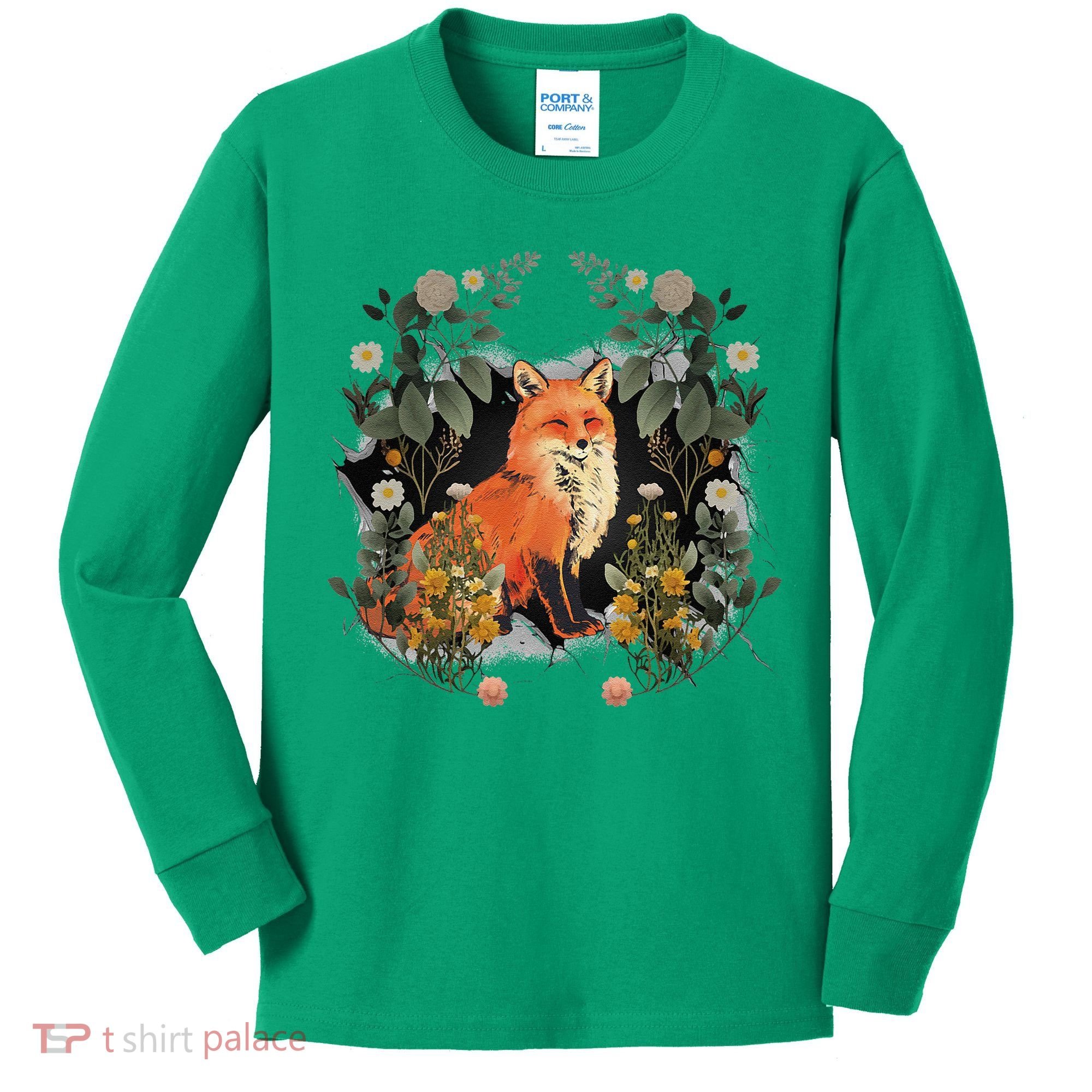 Mystical Fox Fairy Tale Forest Animals Forest Dwellers Nature Children Kids Long Sleeve Shirt