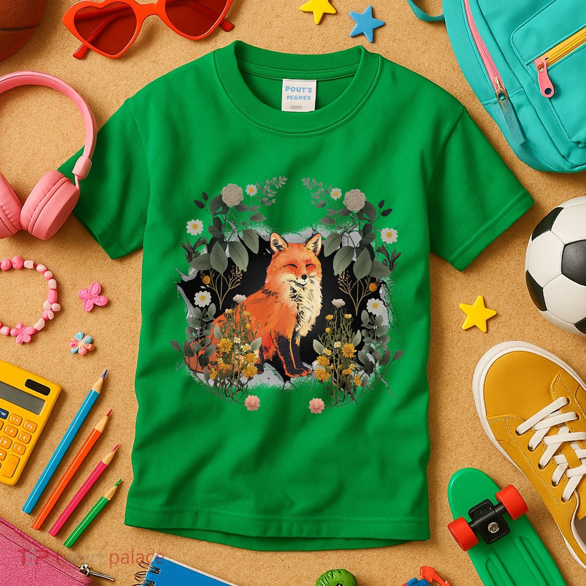 Mystical Fox Fairy Tale Forest Animals Forest Dwellers Nature Children Kids T-Shirt