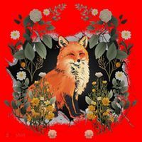 Mystical Fox Fairy Tale Forest Animals Forest Dwellers Nature Children Santa Hat thumb 1