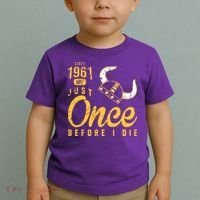 Minnesota Football Fans Just Once Before I Die Since 1961 Toddler T-Shirt thumb 2