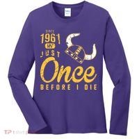 Minnesota Football Fans Just Once Before I Die Since 1961 Women's Long Sleeve Shirt thumb 0