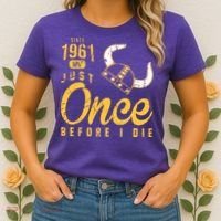 Minnesota Football Fans Just Once Before I Die Since 1961 Women's T-Shirt thumb 2