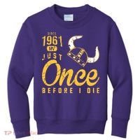 Minnesota Football Fans Just Once Before I Die Since 1961 Kids Sweatshirt thumb 0