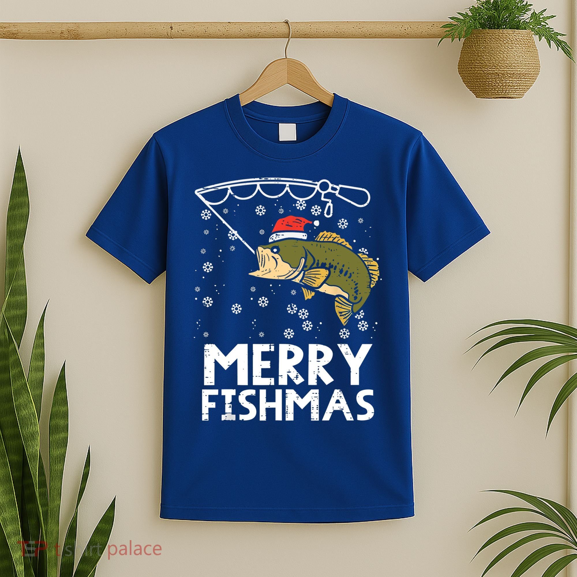 Merry Fishmas Fish Fishing Christmas Pajamas Christmas Gift T-Shirt