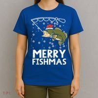 Merry Fishmas Fish Fishing Christmas Pajamas Christmas Gift T-Shirt thumb 4