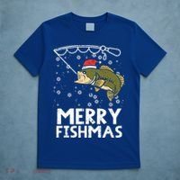 Merry Fishmas Fish Fishing Christmas Pajamas Christmas Gift T-Shirt thumb 5