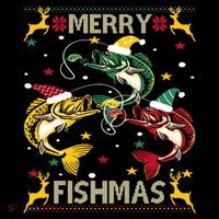Merry Fishmas Fish Fishing Xmas Christmas Gift Coffee Mug thumb 5