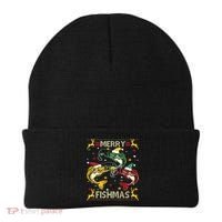 Merry Fishmas Fish Fishing Xmas Christmas Gift Beanie thumb 0