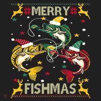 Merry Fishmas Fish Fishing Xmas Christmas Gift Beanie thumb 2