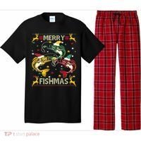 Merry Fishmas Fish Fishing Xmas Christmas Gift Pajama Set thumb 0