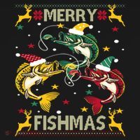 Merry Fishmas Fish Fishing Xmas Christmas Gift Women's Hoodie thumb 2