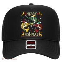 Merry Fishmas Fish Fishing Xmas Christmas Gift Hat thumb 0