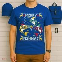 Merry Fishmas Fish Fishing Xmas Christmas Gift T-Shirt thumb 6
