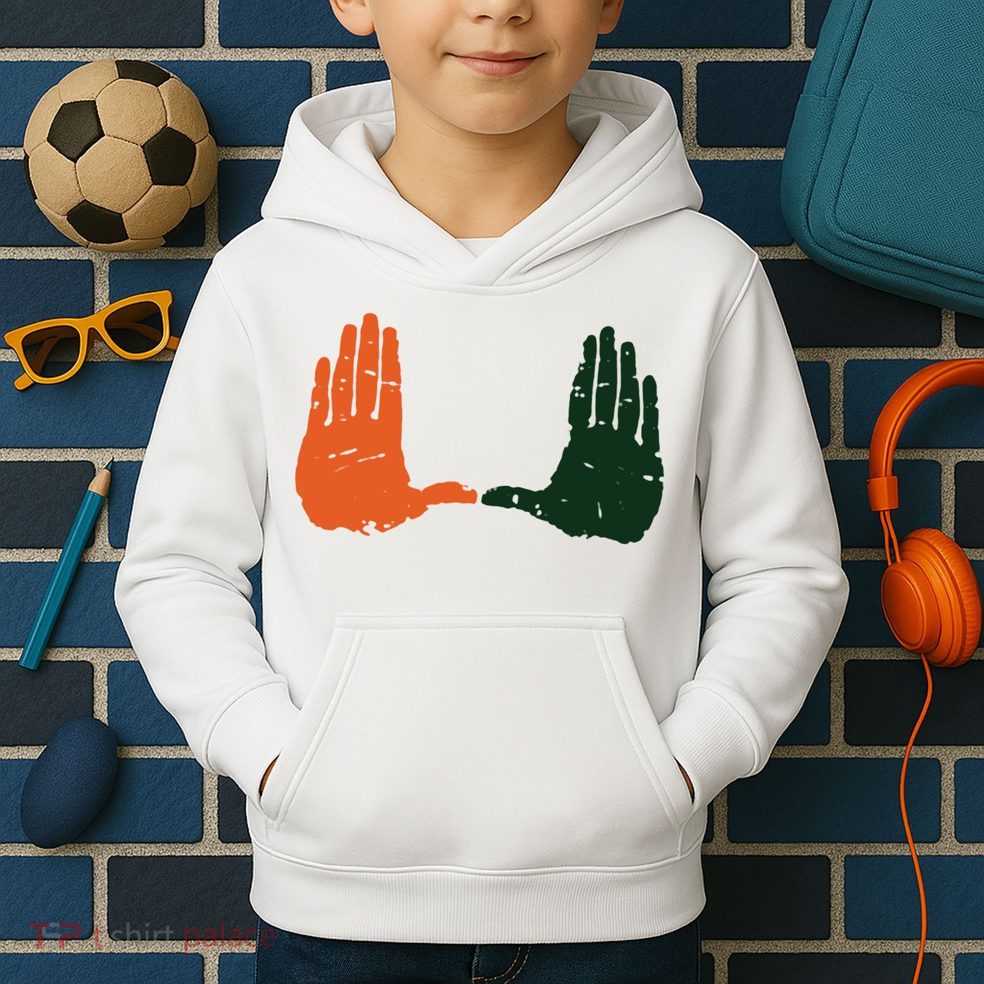 Miami Football Fans Kids Hoodie