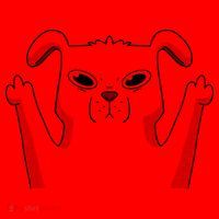 Middle Finger Funny Cute Dog Santa Hat thumb 1