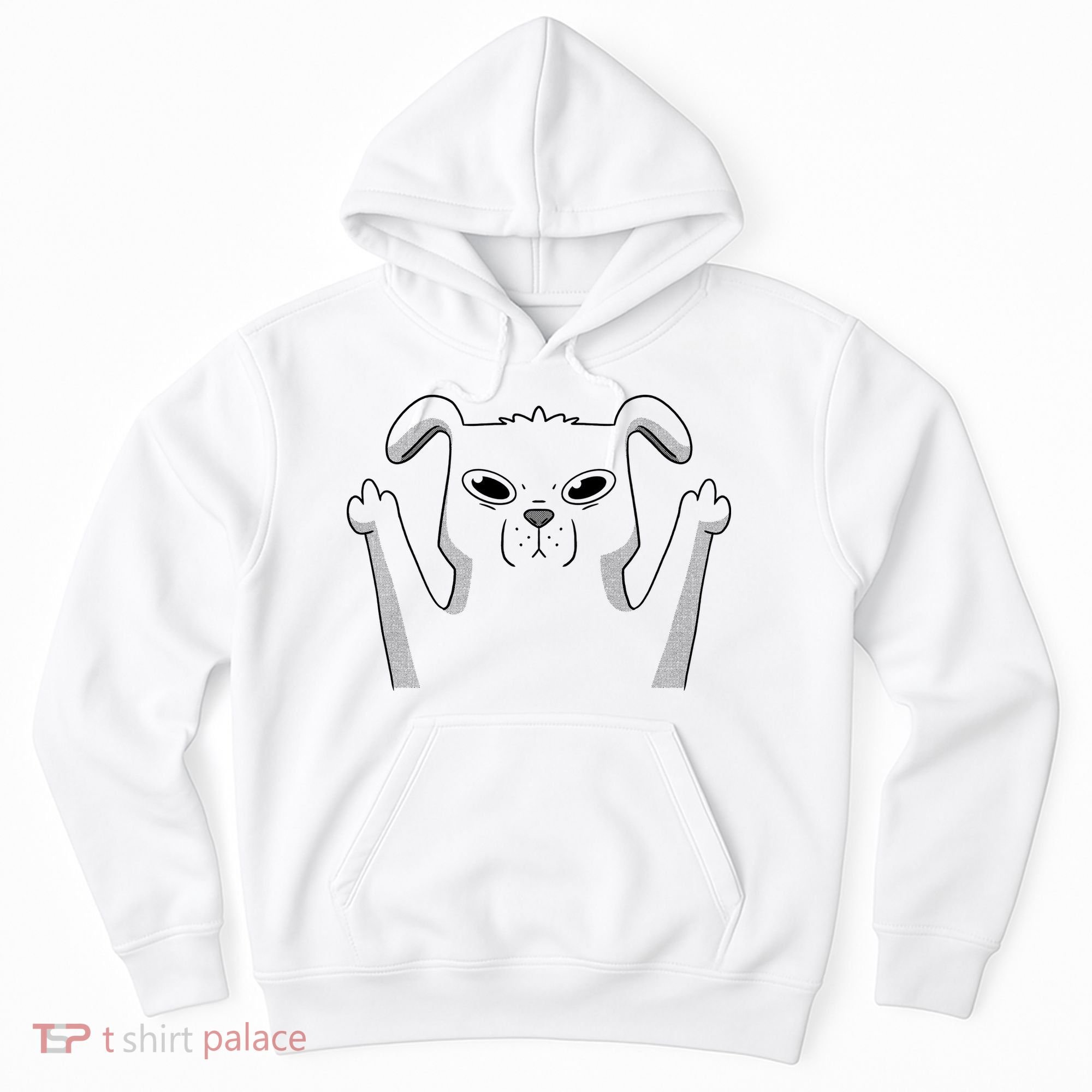 Middle Finger Funny Cute Dog Hoodie