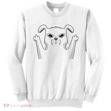 Middle Finger Funny Cute Dog Sweatshirt
