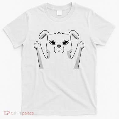Middle Finger Funny Cute Dog T-Shirt