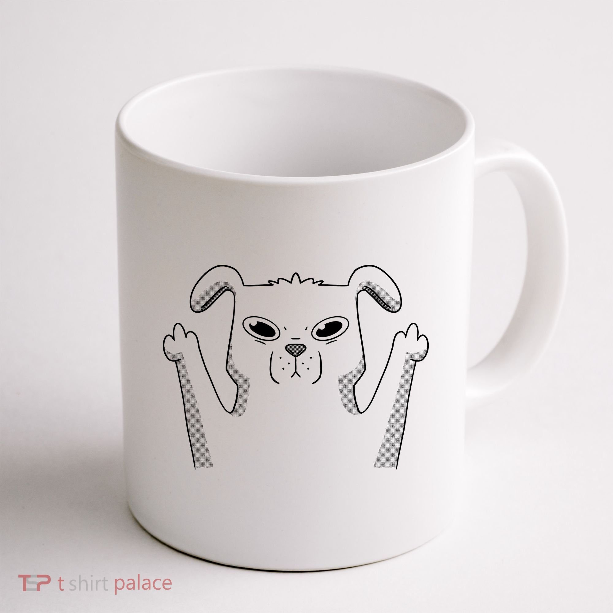 Middle Finger Funny Cute Dog Coffee Mug
