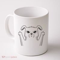 Middle Finger Funny Cute Dog Coffee Mug thumb 0
