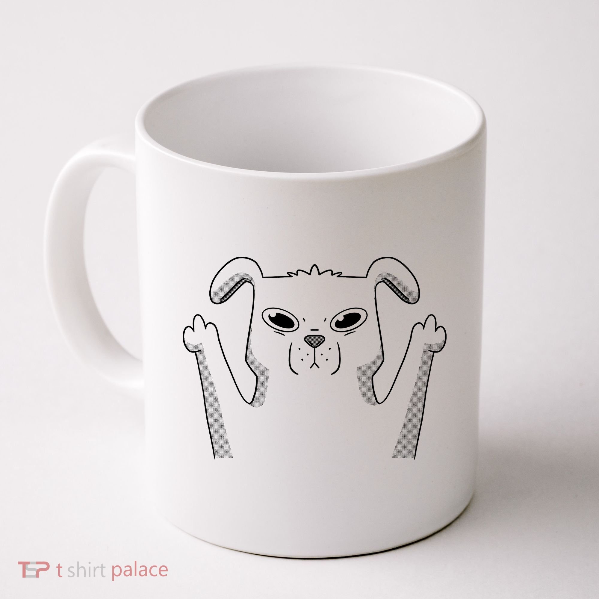 Middle Finger Funny Cute Dog Coffee Mug