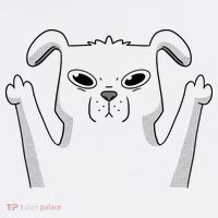 Middle Finger Funny Cute Dog Women's Hoodie thumb 2