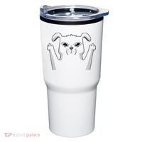 Middle Finger Funny Cute Dog Tumbler thumb 0